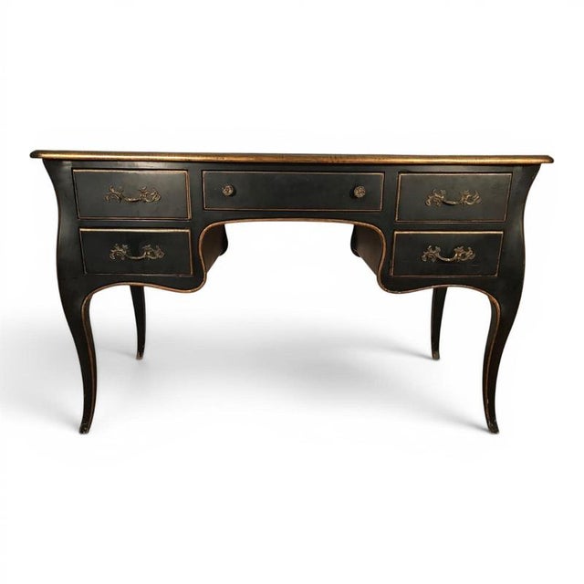 20th Century Louis XV Bureau Plat Desk, 1950 For Sale - Image 3 of 6