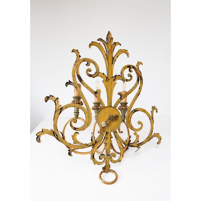 Metal Large Vintage Italian Wall Light, 1980s For Sale - Image 7 of 9