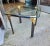Postmodern Post Modern Gun Metal, Brass & Glass Side Table For Sale - Image 3 of 12