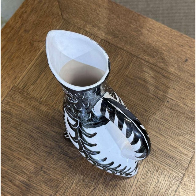 Ceramic Zoomorphic Pitcher by Pierre Toulhoat, 1950s For Sale - Image 7 of 11