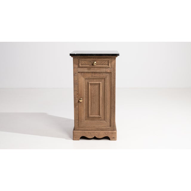 Early 20th Century Oak Louis Philippe Side Table With Marble Top For Sale - Image 16 of 17