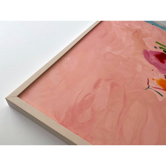 2000 - 2009 Helen Frankenthaler Vintage Abstract Expressionist Framed Limited Edition Large Fine Art Silkscreen Print " Flirt " 1995 For Sale - Image 5 of 12