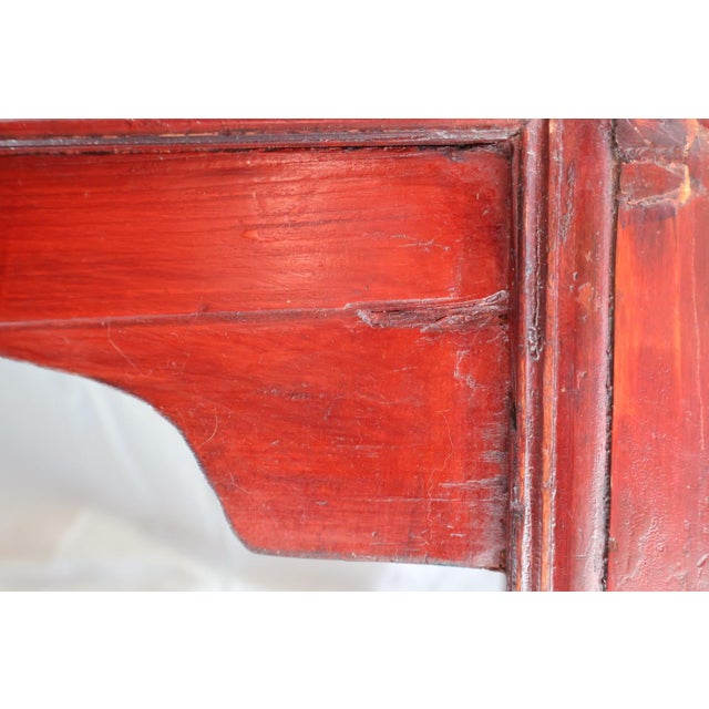 Early 20th-Century Chinese Red Lacquer Pantry Cabinet For Sale - Image 18 of 18