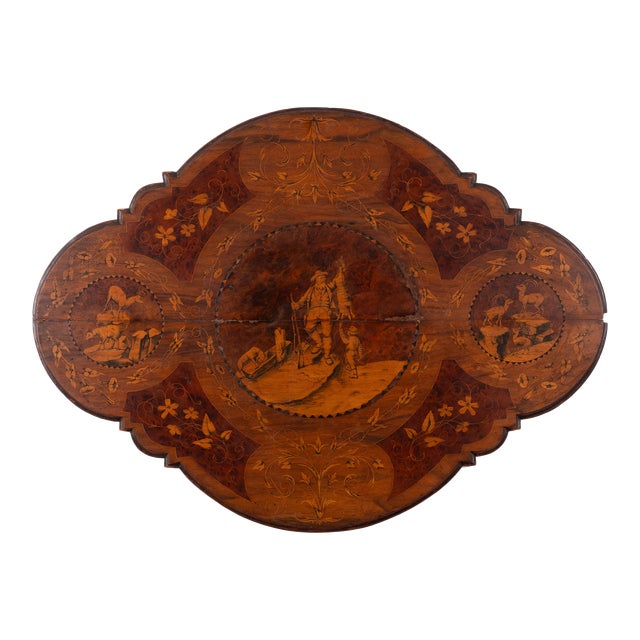 Black Forest Marquetry Table Top For Sale