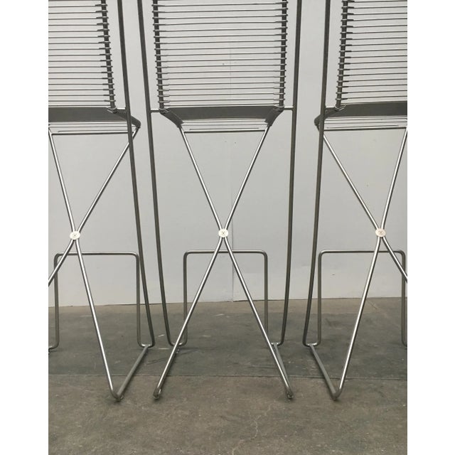 German 2nd Generation Kreuzschwinger Bar Stools by Till Behrens for Till Behrens Systeme, 2000s, Set of 4 For Sale - Image 13 of 18