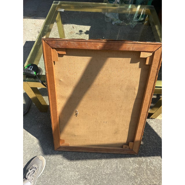 Vintage Portrait Painting of a Woman on Canvas, Signed by the Artist For Sale - Image 9 of 9