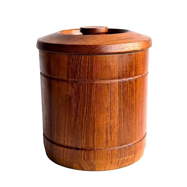 1970s Teak Wood Ice Bucket For Sale - Image 12 of 13