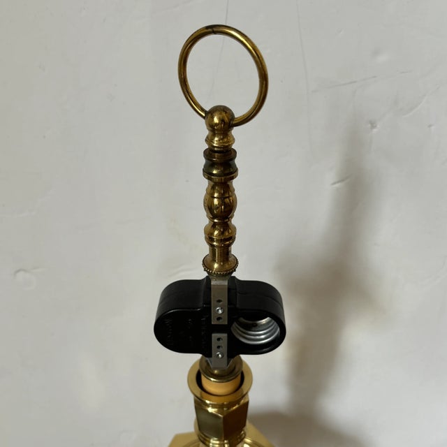 1990s Traditional Brass Lamp For Sale - Image 4 of 5