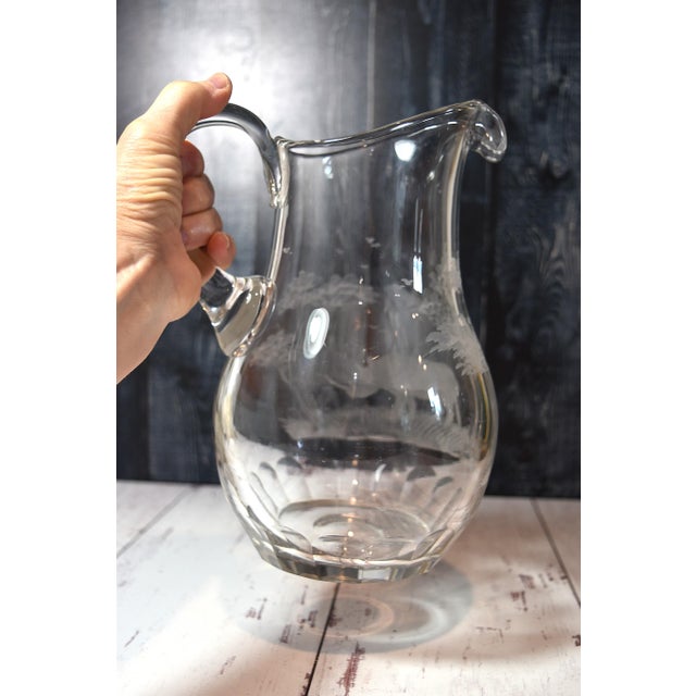 Mid 20th Century Kenyan-African by Queen Lace Large Rino Crystal Pitcher 62 Oz Safari Lover For Sale - Image 13 of 14