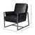 Black Leather Sling Accent Chair For Sale - Image 10 of 10