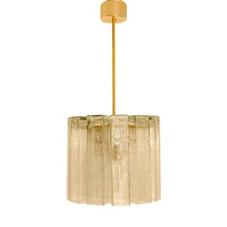 Glass and Brass Pendant from Doria, 1960s For Sale