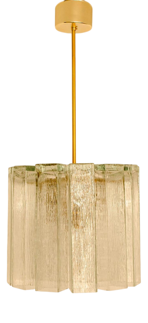 Glass and Brass Pendant from Doria, 1960s