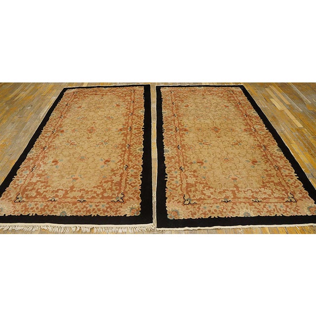 1920s Pair of Chinese Art Deco Carpets by Fette-Li Workshop (4'x7'10"-122x238) Antique Art Deco Chinese Allover Other...