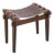 Handmade Ottoman With Embossed Leather Seat by Angel Pazmino From Ecuador For Sale