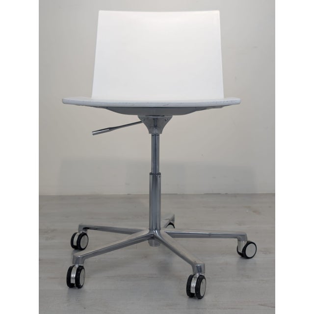 Plastic Italian White Swivel Chairs Arper from the Catifa Series For Sale - Image 7 of 18