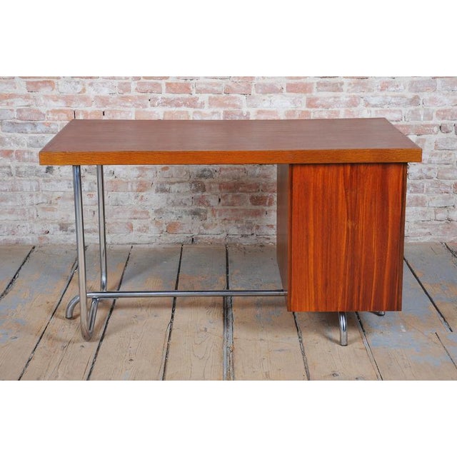 Bauhaus Writing Desk in Oak by Hynek Gottwald, Czechia, 1930s For Sale - Image 13 of 16