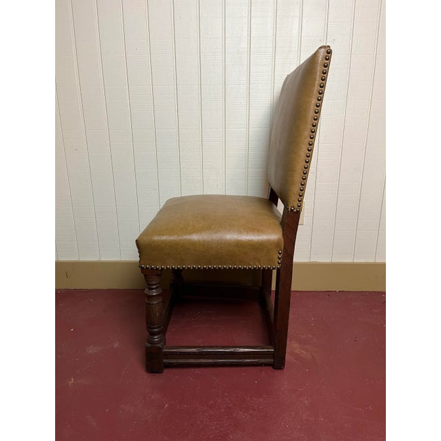 Early 20th Century Upholstered Armless Accent Chair For Sale - Image 4 of 5