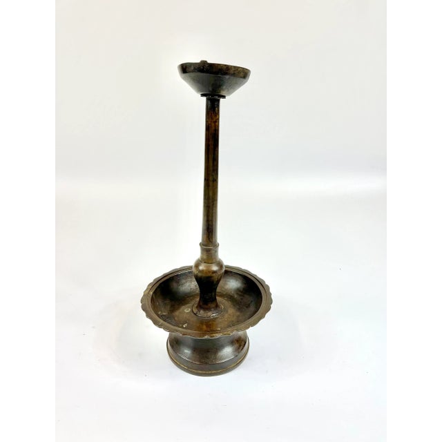 19th Century Chinese Brass Oil Lamp For Sale In San Francisco - Image 6 of 6