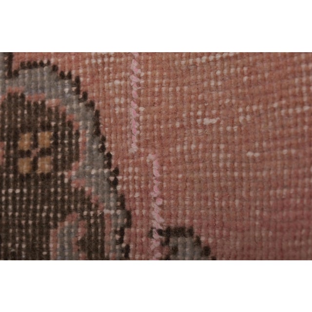 1960s Neutral Colors Rug Runner, Muted Soft Colors Authentic Stair Carpet 3' X 24'11'' For Sale - Image 9 of 13