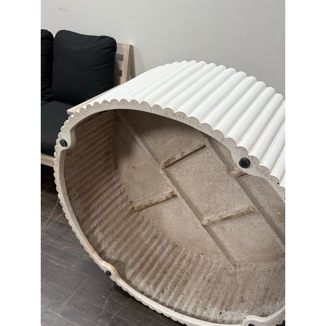 Williams Sonoma Tropea Fluted Round Coffee Table For Sale - Image 10 of 12