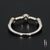 Contemporary 14k White Gold & Diamond Floral Engagement Ring - Size 6.5 For Sale - Image 3 of 4