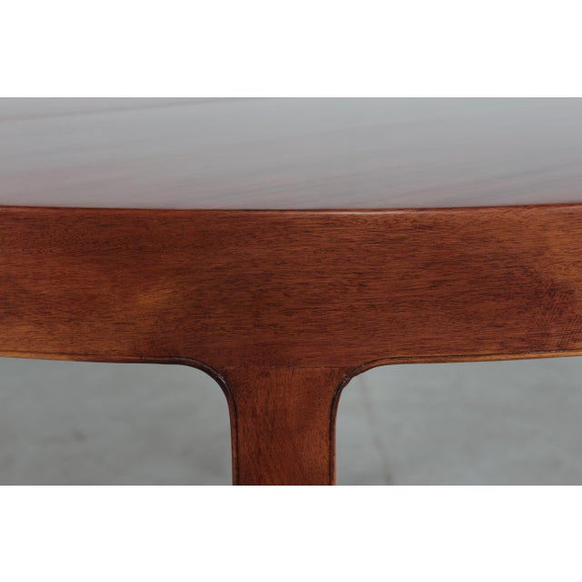 Large Round Dining Table Mahogany by Ole Wanscher for A. J. Iversen, Denmark, 1950s For Sale - Image 9 of 18