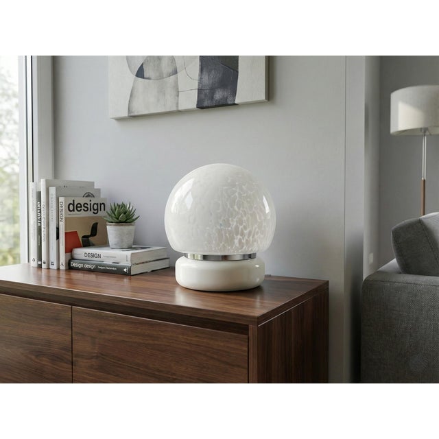Metal Murano Glass Table Lamp from Manifattura Di Murano, 1970s For Sale - Image 7 of 11