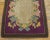 1890s Purple Medallion Floral Handmade Folk Art Antique American Hooked Rug For Sale - Image 9 of 10