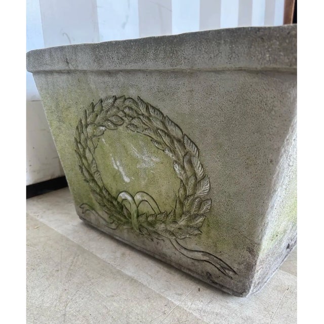 Late 19th Century Late 19th- Early 20th Century French Neoclassical Style Cast Stone Planter For Sale - Image 5 of 6