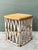 Vintage Rattan and Wood Equipale Stool For Sale - Image 11 of 12
