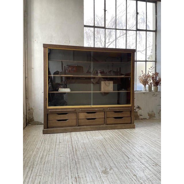 Vintage Oak Display Case, 1950s For Sale - Image 9 of 18