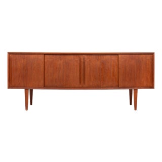 Bowed Teak Sideboard by H.P. Hansen, 1960s For Sale