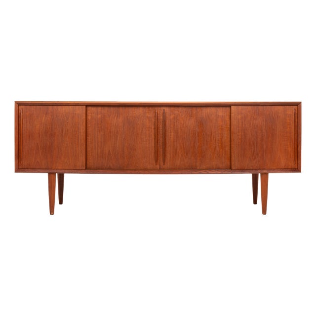 Bowed Teak Sideboard by H.P. Hansen, 1960s For Sale