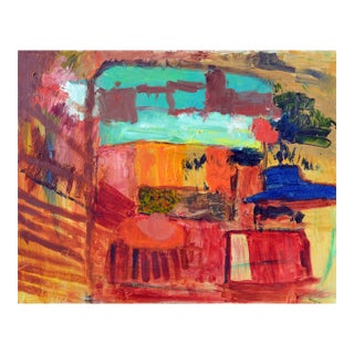 Vintage Abstract Composition - San Francisco School in Oil on Canvas by Kristin Cohen For Sale