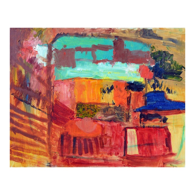 Vintage Abstract Composition - San Francisco School in Oil on Canvas by Kristin Cohen For Sale