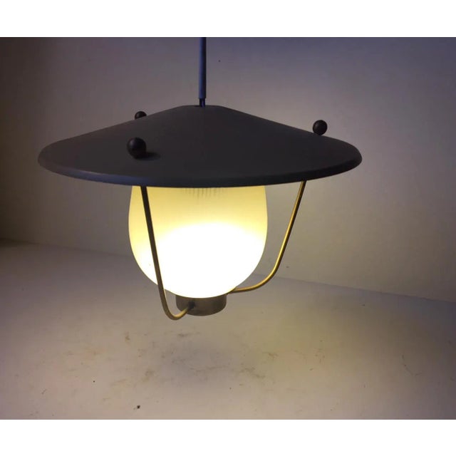 1940s Danish Funkis Pendant Lamp from Lyfa, 1940s For Sale - Image 5 of 6