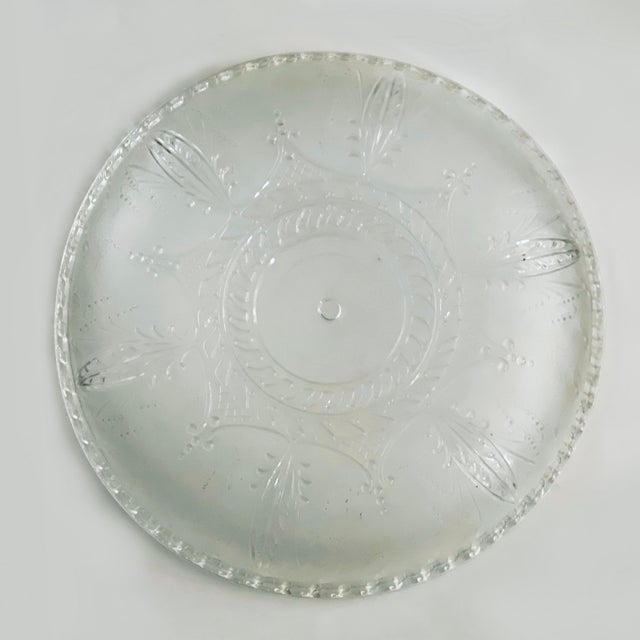 Art Deco Early 20th Century Art Deco Glass Flush Mount Light Shade For Sale - Image 3 of 9
