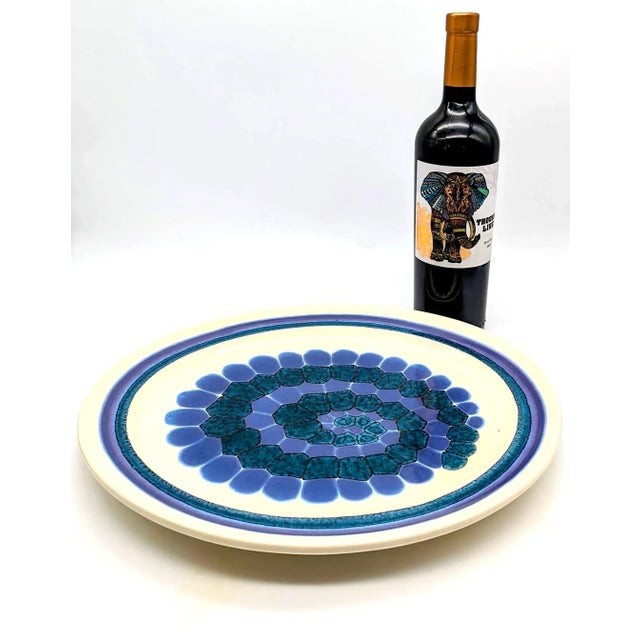 Cream Vintage Franciscan "Moondance" Stoneware Oval Serving Platter For Sale - Image 8 of 12