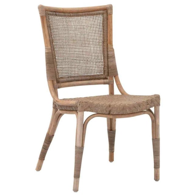 Luna Rattan Frame Armless Dining Chair 2pc by Essentials for Living For Sale In Washington DC - Image 6 of 15