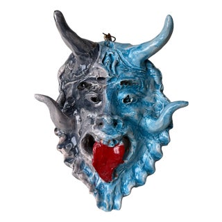Ceramic Apotropaic Mask by Gennaro Condurso, Italy, 2010s For Sale