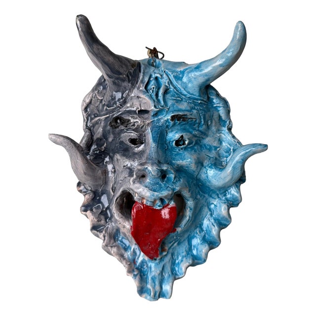 Ceramic Apotropaic Mask by Gennaro Condurso, Italy, 2010s For Sale