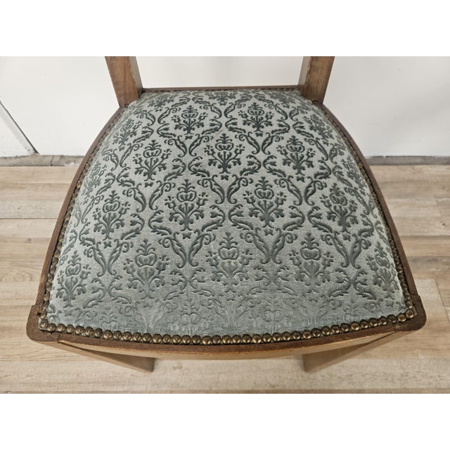 Wood Art Deco Chairs with Stool, 1940, Set of 3 For Sale - Image 7 of 15