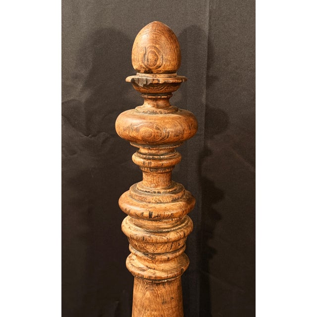 Wood British Colonial Style Hardwood and Forged Iron Four Poster Queen Bed Frame For Sale - Image 7 of 14