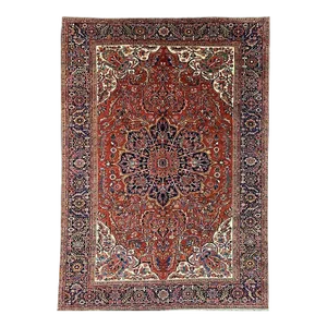 Antique Persian Heriz Area Rug 9’4″ X 12’10”