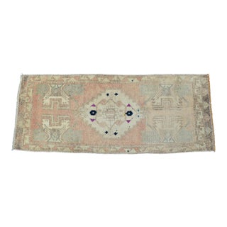 1960s Faded Anatolian Area Rug For Sale