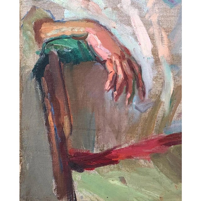 1970s Soviet Children Portraits Children Antique Oil Painting Original Socialist Realism Soviet Art Ukrainian Artist Sokolovsky G. 57-46 1970s For Sale - Image 5 of 6