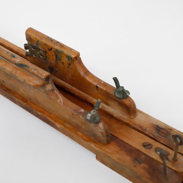 1930s Vintage Handcrafted Floor Easel / Artist Painting Display Stand, circa 1930 For Sale - Image 5 of 5