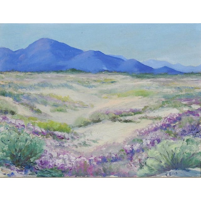 Rustic Mid 20th Century Flowering Desert Landscape Painting For Sale - Image 3 of 8