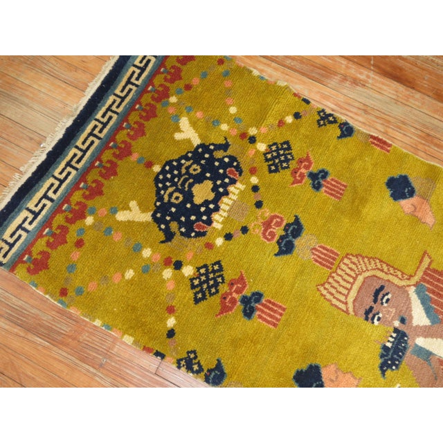 Vintage Mustard Chinese Emperor Runner - 2'8" x 7'7" For Sale In New York - Image 6 of 6