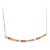 1.32 Carat Multicolor Rainbow Sapphire Yellow Gold Bar Chain Necklace For Sale